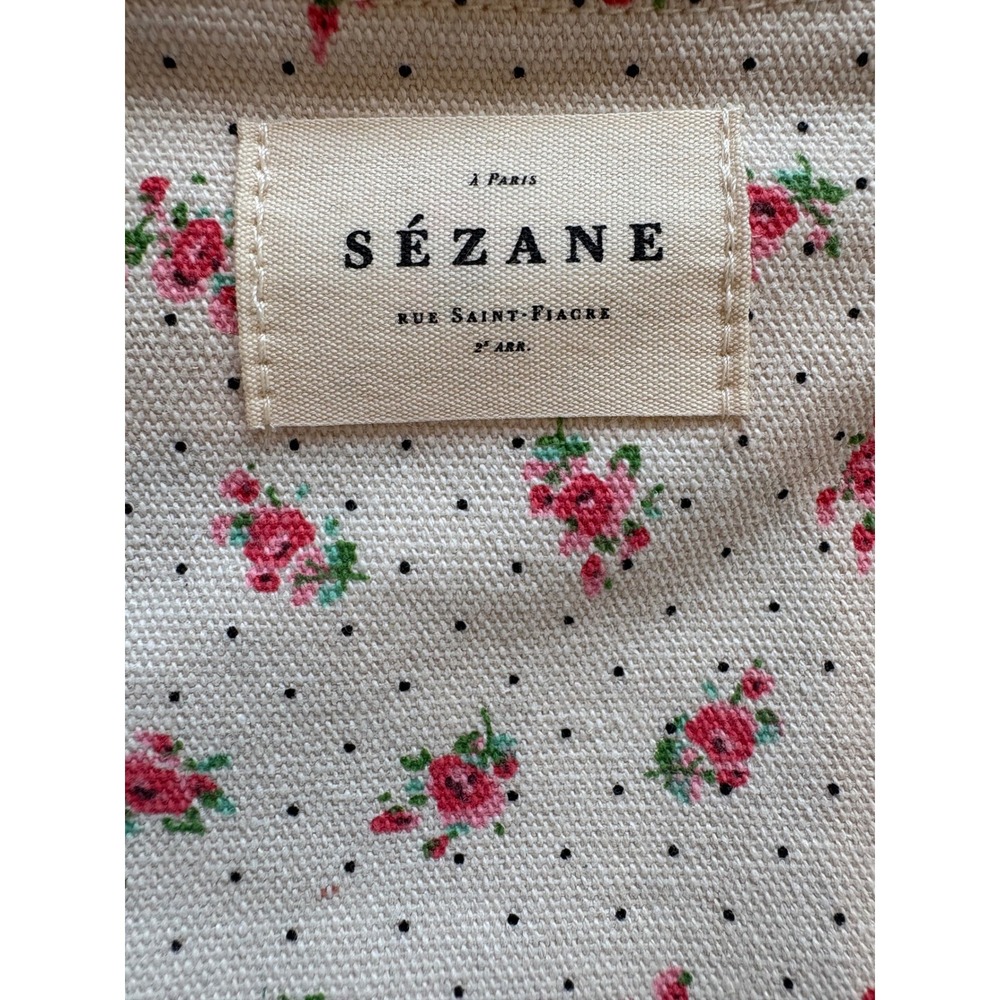 Sezane Floral Polka Dot Ruffle Makeup Pouch Cosmetic Bag Pink Romantic Cute - Picture 6 of 6
